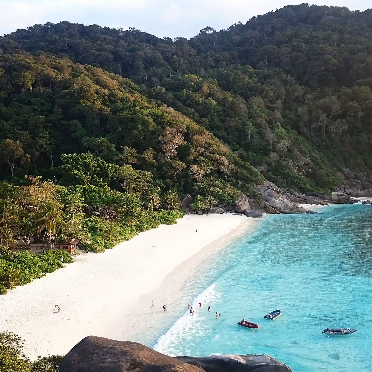 White sand beach and turquoise bay of the Similan Islands, Thailand